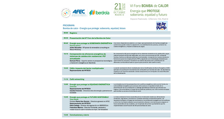 Programa foro bomba de calor - Tecnoinstalacion