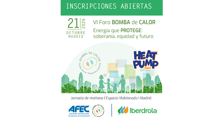 Afec e Iberdrola analizarán el impacto de los PEF y los CAE en la bomba de calor