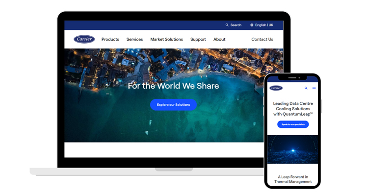 Nueva web Carrier - Tecnoinstalacion