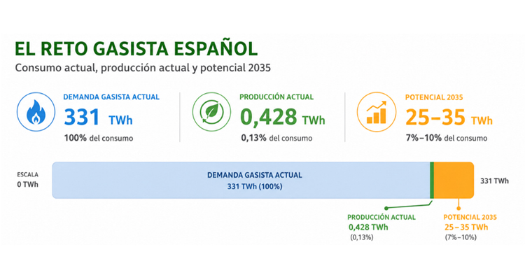 Potencial biometano España - Tecnoinstalacion