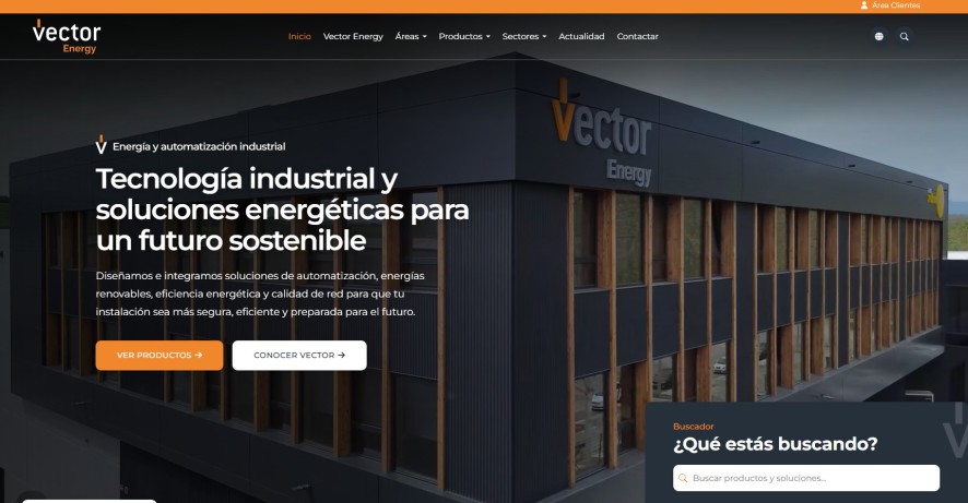 Vector Energy renueva web para acercar su actividad y soluciones a clientes y profesionales del sector