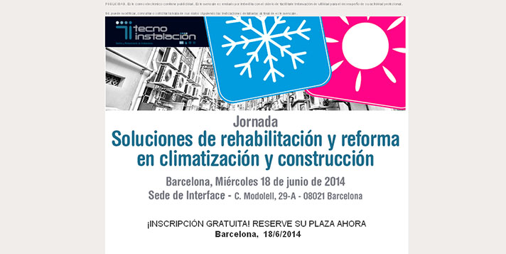 Tecnoinstalación organiza en Barcelona la Jornada 