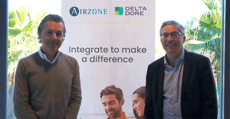 Delta Dore y Airzone firman un convenio de colaboración para proponer una solución de control domótico completa e integrada