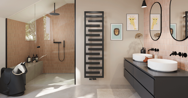 Zehnder amplía su colección de radiadores toalleros decorativos premium Studio Collection con Zehnder Tetris, su diseño icónico más reciente 