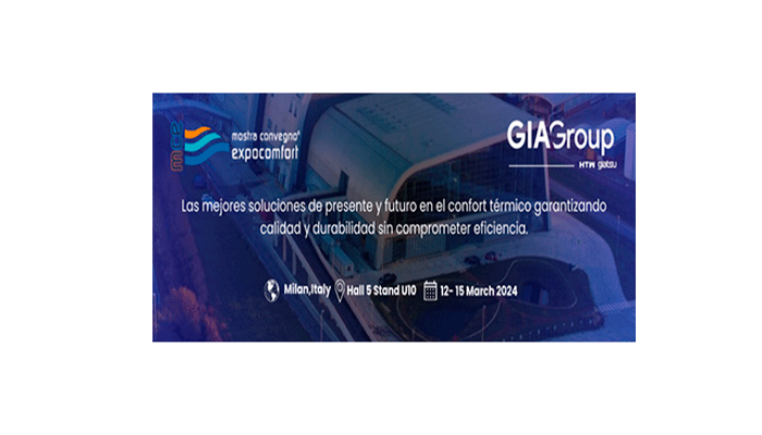 GIA Group presenta sus novedades en la Feria Mostra Covengo Expocomfort en Milán