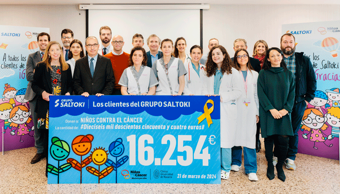 Los clientes de Saltoki alcanzan los 260.000 € donados a Niños contra el Cáncer desde 2017