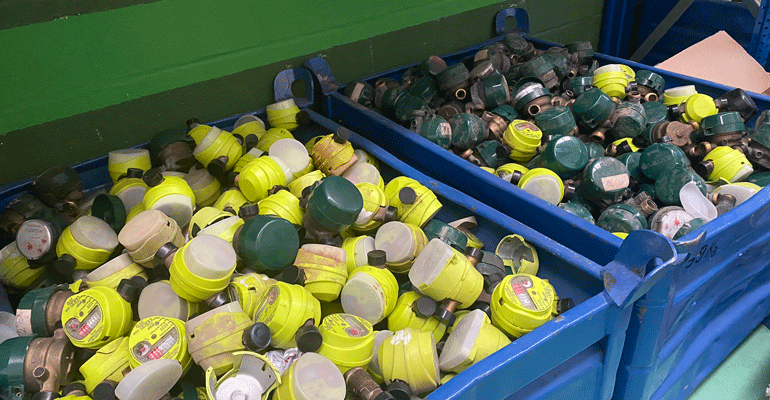 ISTA recicló unos 5.800 kilos de latón procedentes de 15.000 contadores de agua