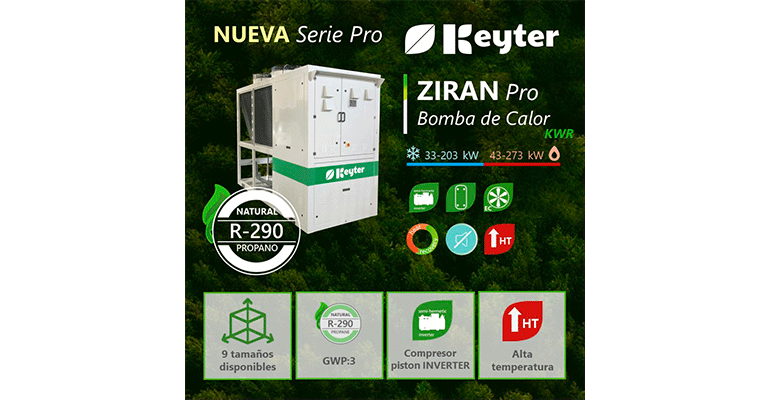 Descubre las bombas de calor reversibles Ziran Pro de Keyter con refrigerante ecológico R290